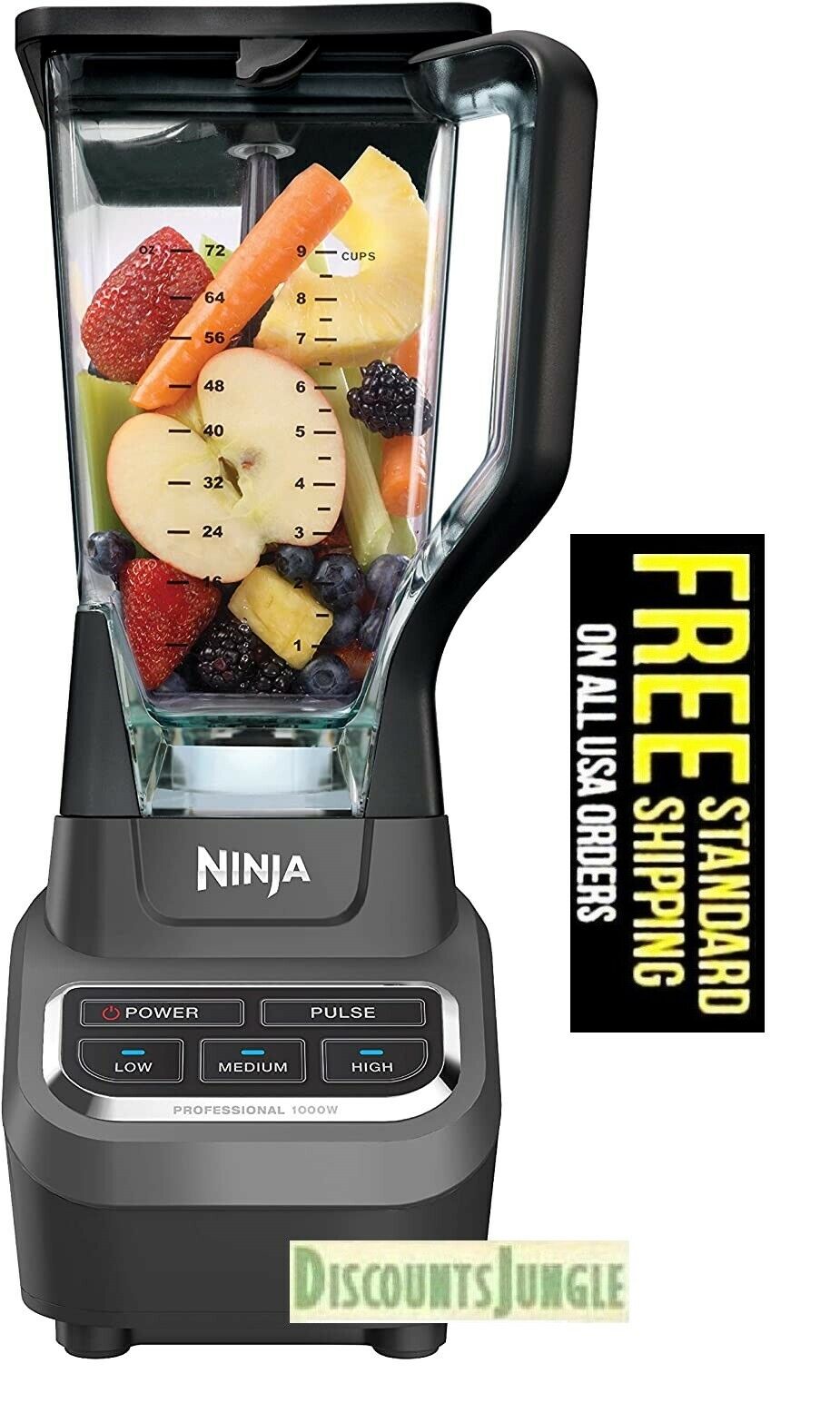 Ninja BL610 Powerful Professional 72oz 1000 Watts Blender Extract for Smoothies Flidbe